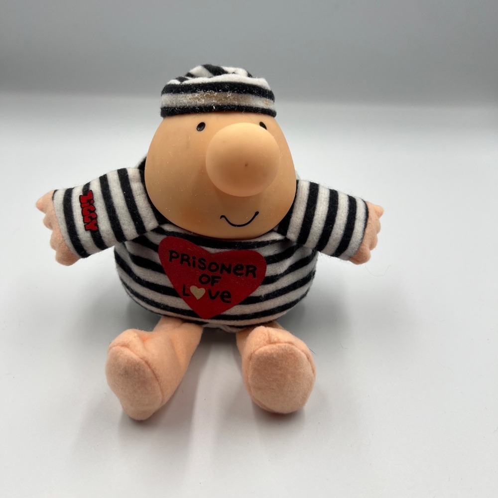Ziggy 1993 Prisoner of‎ Love Plush Doll Stuffed Animal Toy Striped Hat Vintage